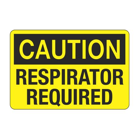 Caution Respirator Required Decal